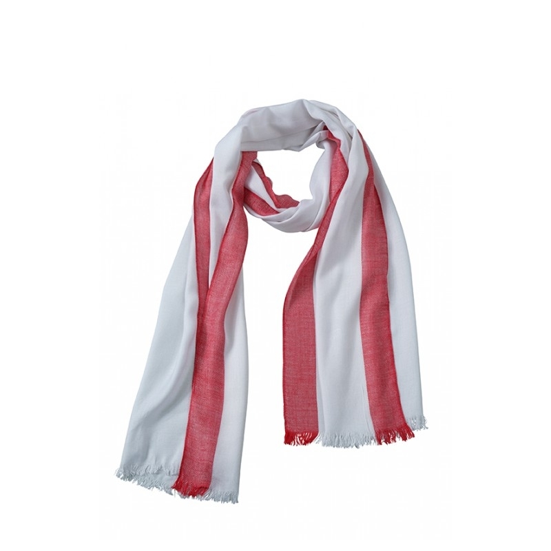 Sjaal wit rood